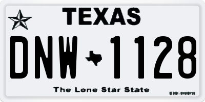 TX license plate DNW1128