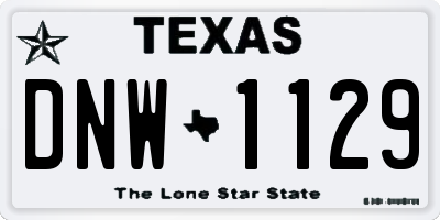 TX license plate DNW1129