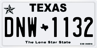 TX license plate DNW1132