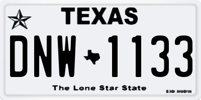 TX license plate DNW1133