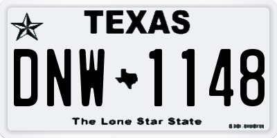 TX license plate DNW1148