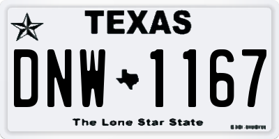 TX license plate DNW1167