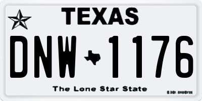TX license plate DNW1176