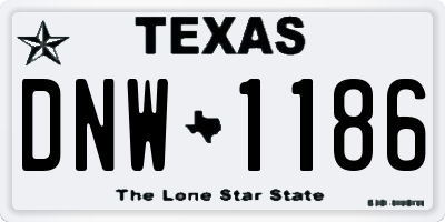 TX license plate DNW1186