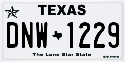 TX license plate DNW1229