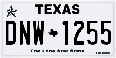 TX license plate DNW1255