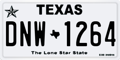 TX license plate DNW1264