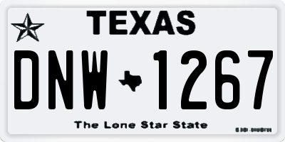 TX license plate DNW1267