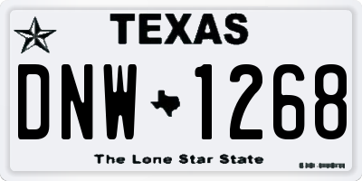 TX license plate DNW1268