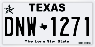 TX license plate DNW1271