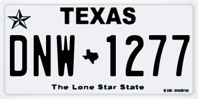 TX license plate DNW1277