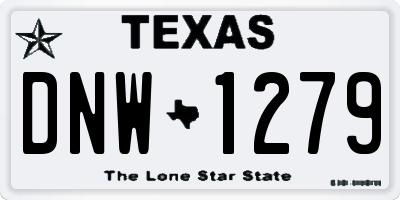 TX license plate DNW1279