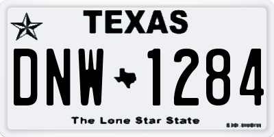 TX license plate DNW1284