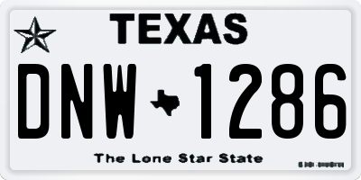 TX license plate DNW1286