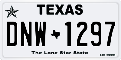 TX license plate DNW1297