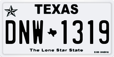TX license plate DNW1319