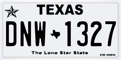 TX license plate DNW1327