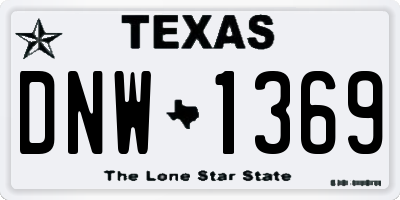 TX license plate DNW1369