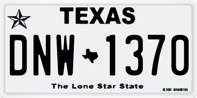 TX license plate DNW1370