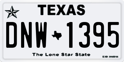 TX license plate DNW1395