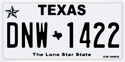 TX license plate DNW1422