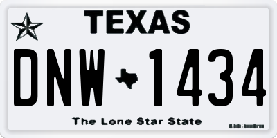 TX license plate DNW1434