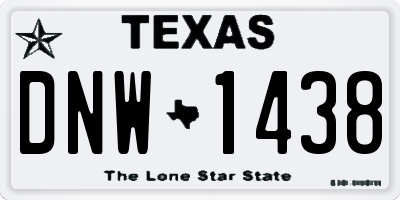 TX license plate DNW1438