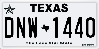 TX license plate DNW1440