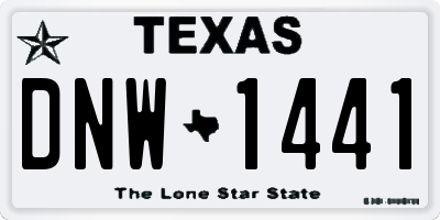 TX license plate DNW1441