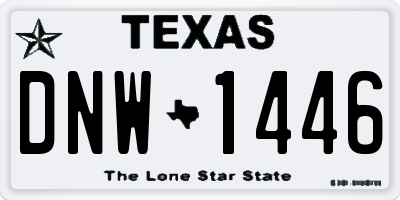 TX license plate DNW1446