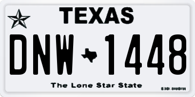 TX license plate DNW1448