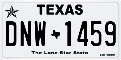 TX license plate DNW1459