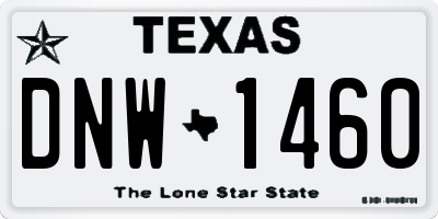 TX license plate DNW1460