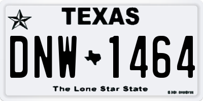 TX license plate DNW1464