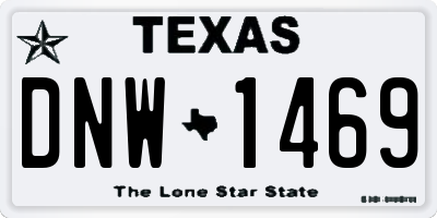TX license plate DNW1469