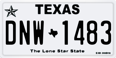 TX license plate DNW1483