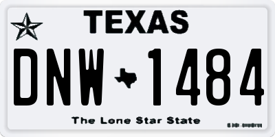 TX license plate DNW1484