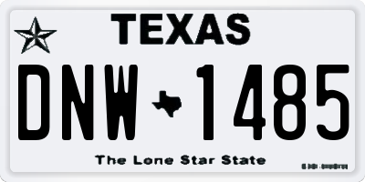 TX license plate DNW1485