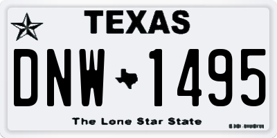 TX license plate DNW1495