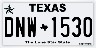 TX license plate DNW1530