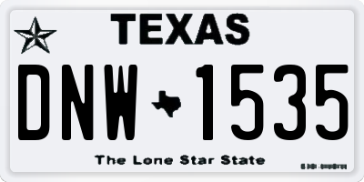 TX license plate DNW1535