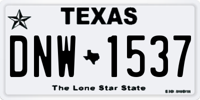 TX license plate DNW1537