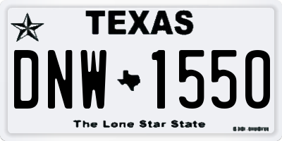 TX license plate DNW1550
