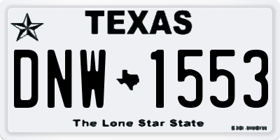 TX license plate DNW1553