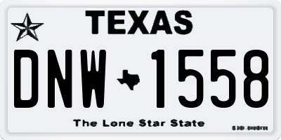 TX license plate DNW1558