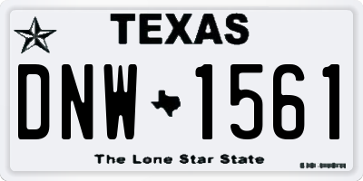 TX license plate DNW1561