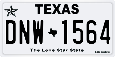 TX license plate DNW1564