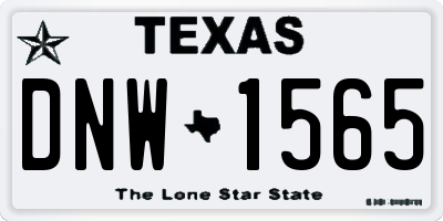 TX license plate DNW1565
