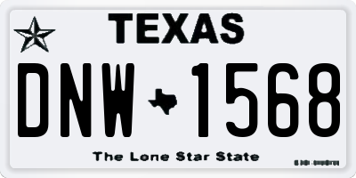 TX license plate DNW1568