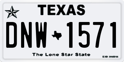 TX license plate DNW1571